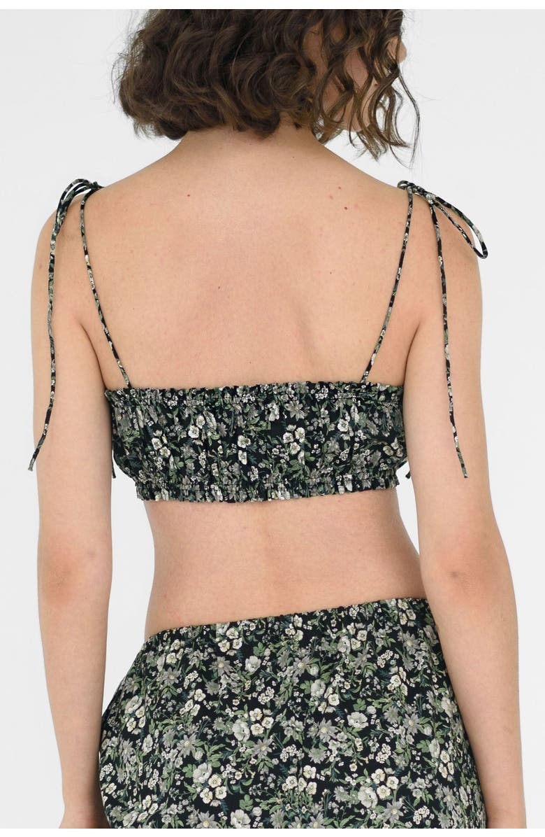 nuaje nuaje Nova Shirred Cotton Bandeau, Alternate, color, Floral