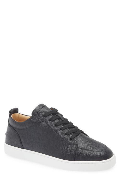 Christian Louboutin Rantulow Leather-trimmed Mesh Sneakers In Black