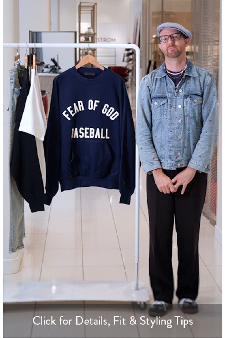 Fear of God Essentials MLB Sport Crewneck Cotton Sweatshirt (Men