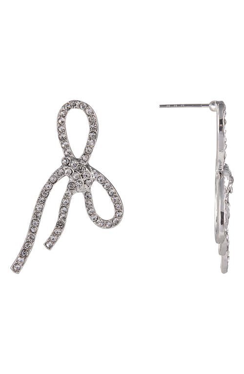 Laundry By Shelli Segal Pavé Bow Stud Earrings In Metallic
