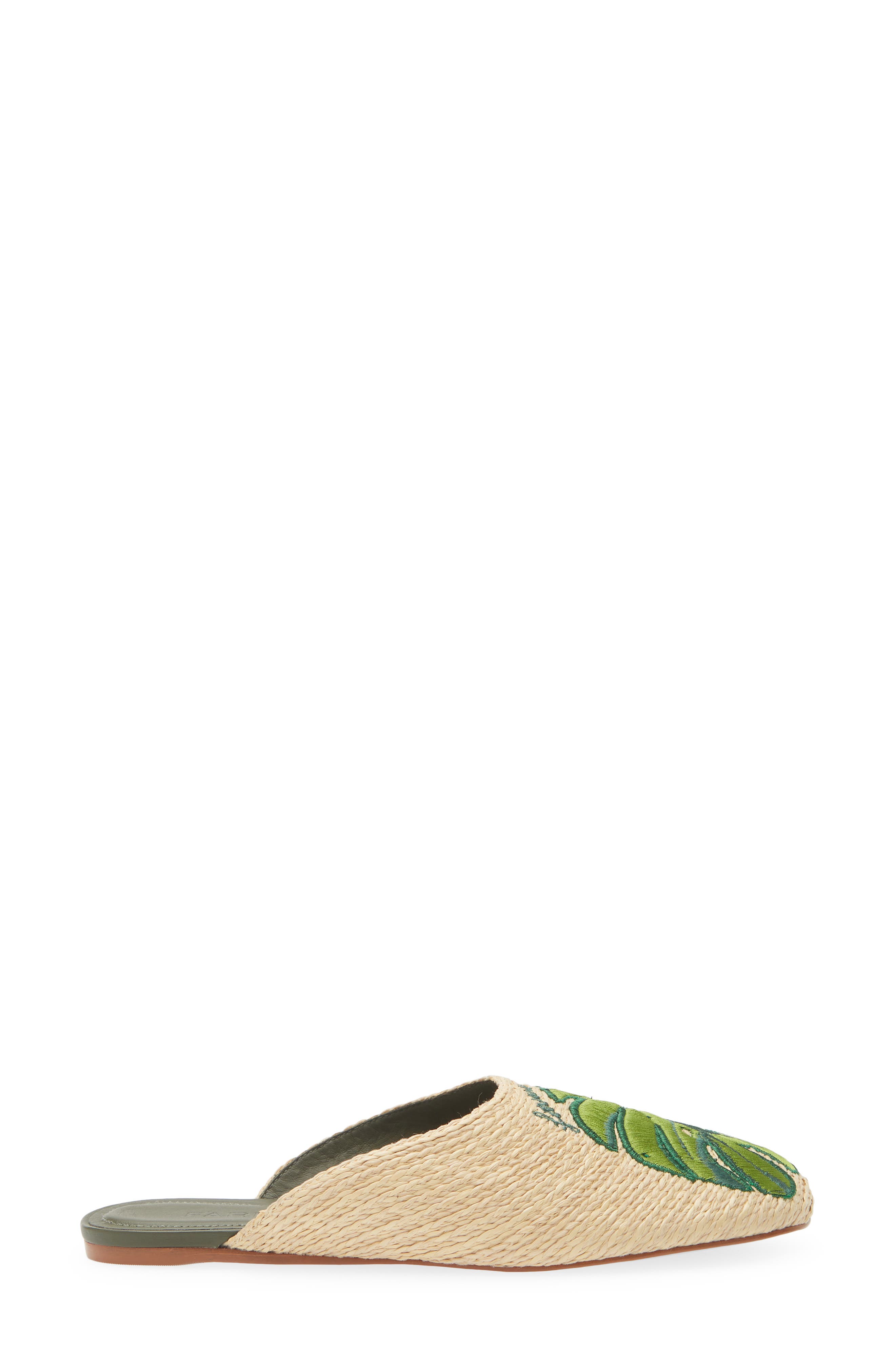 FARM Rio <p>Raffia Icons Flat Mule (Women) </p>, Alternate, color, Monstera Military