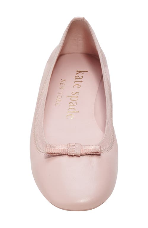 Kate Spade Claudette Leather Bow Ballerina Flats In Pink