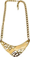 MADISON BEVERLY HILLS Vintage 1970s Gold Enamel Collar Necklace