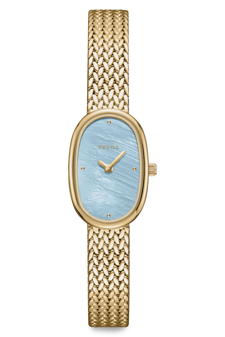 Jane Tethered Mesh Strap Watch, 18mm, Main, color, GOLD