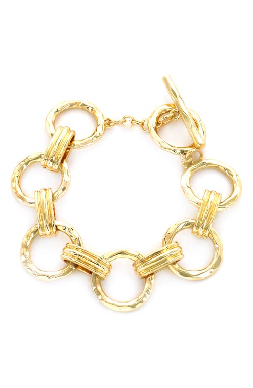 Panacea Circle Link Bracelet in Gold 