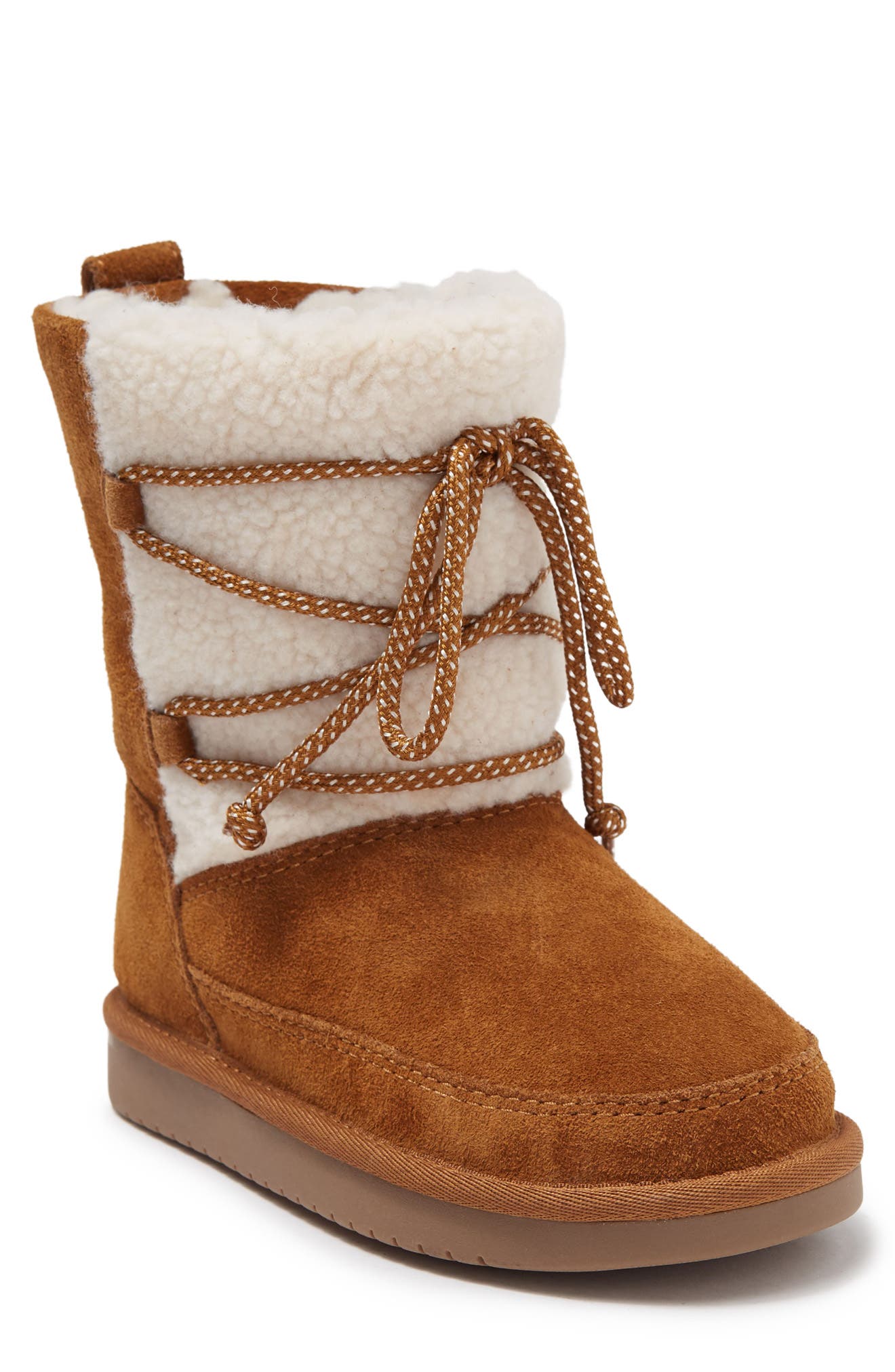 KOOLABURRA BY UGG Michon Faux Fur Detail Boot, Main, color, CHESTNUT