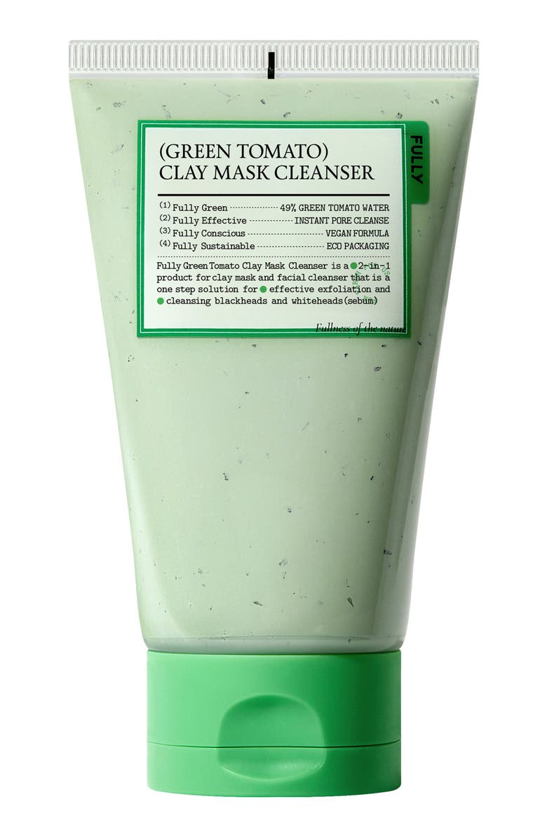 Green Tomato Clay Mask Cleanser, Main, color, NO COLOR