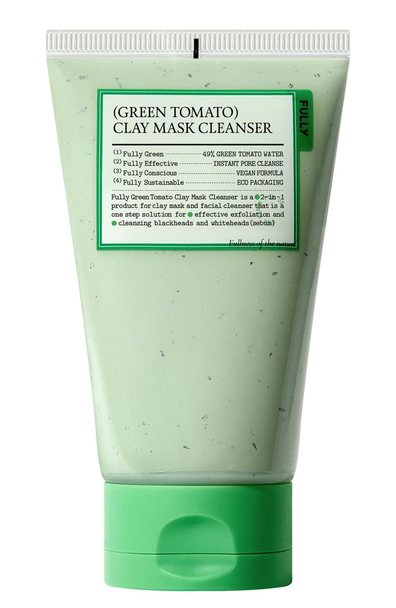 Fully Green Tomato Clay Mask Cleanser, Main, color, 