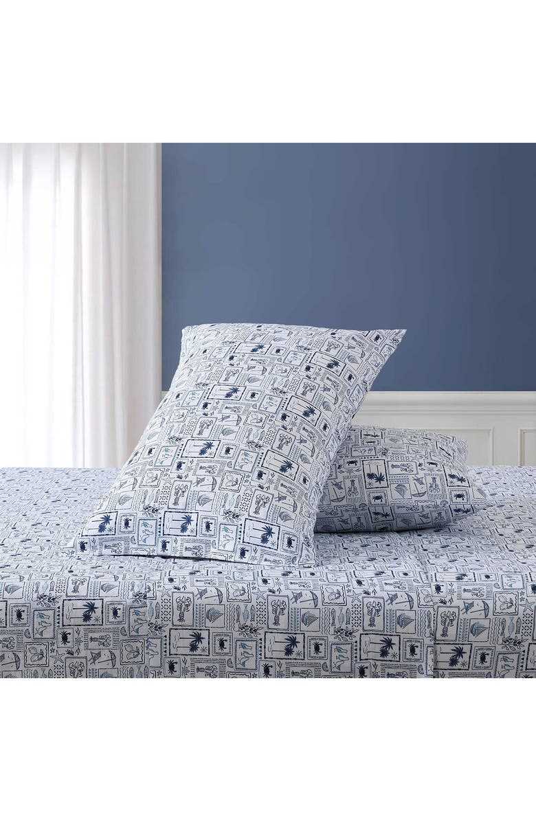 Nautica Beach Collage Cooling Microfiber Sheet Set, Alternate, color, 
