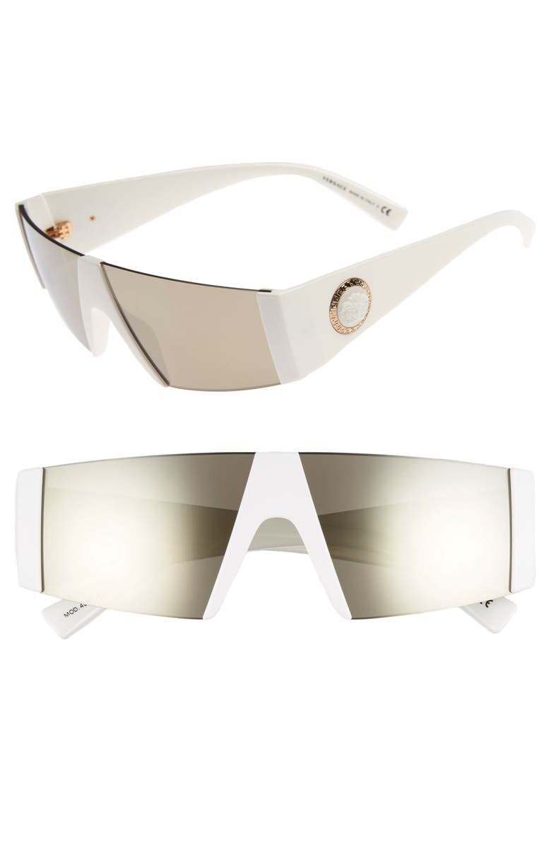 Versace Medusa 56mm Shield Sunglasses, Main, color,