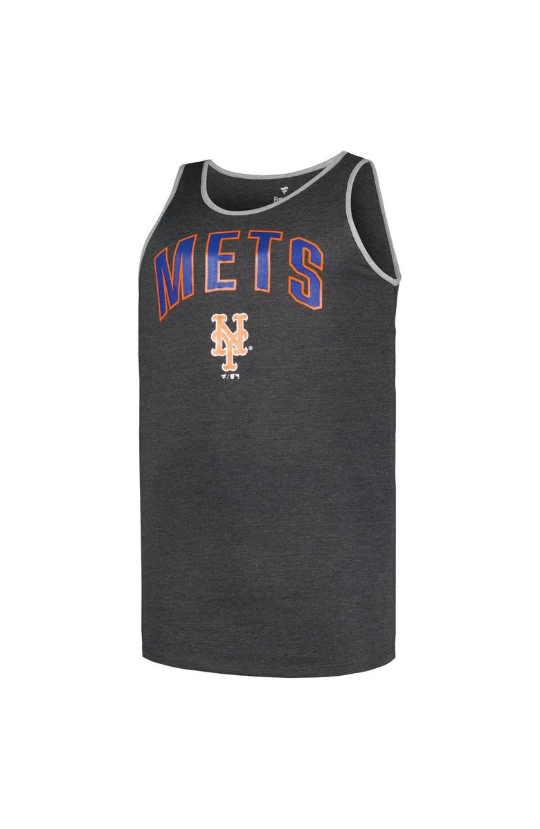PROFILE Men's Profile Heather Charcoal New York Mets Big & Tall Arch Over Logo Tank Top, Alternate, color, 