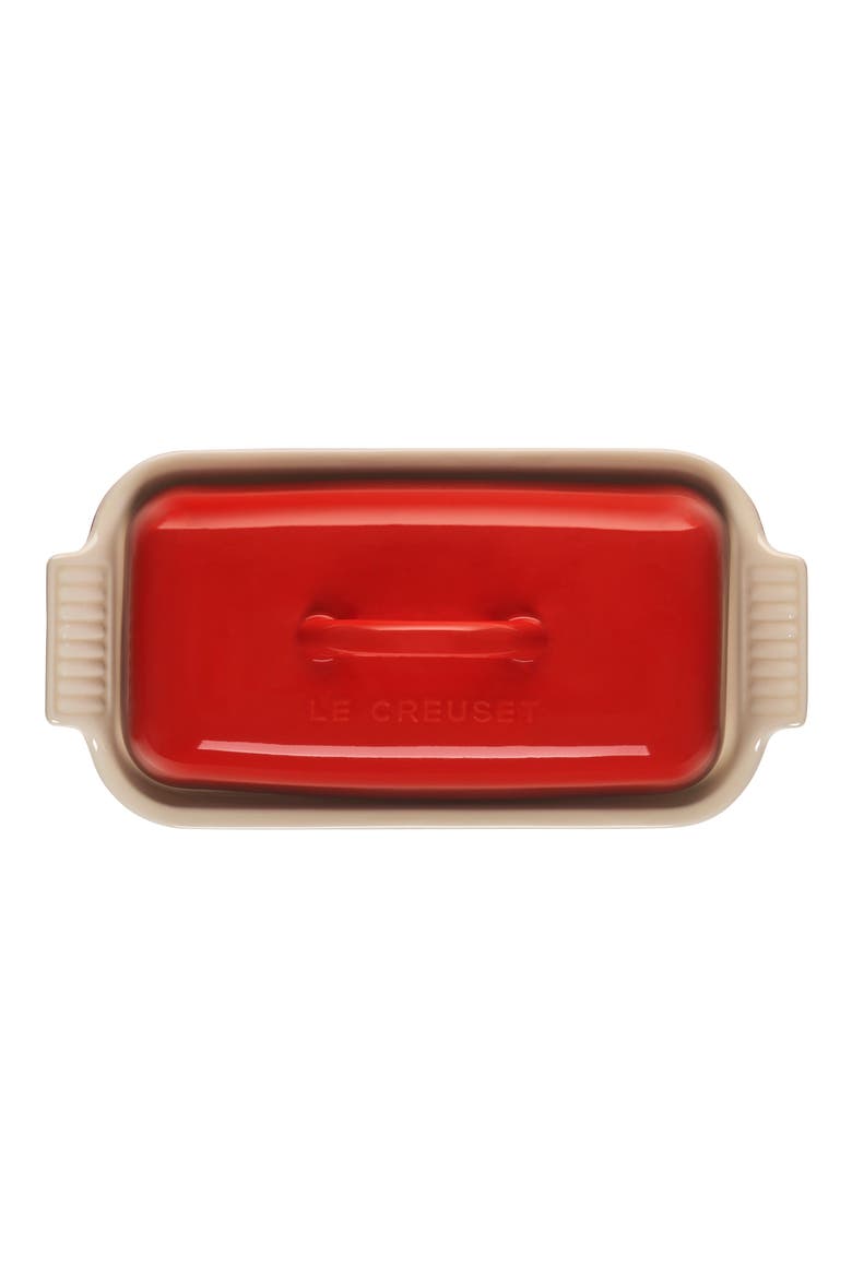 Heritage Butter Dish, Alternate, color, CERISE