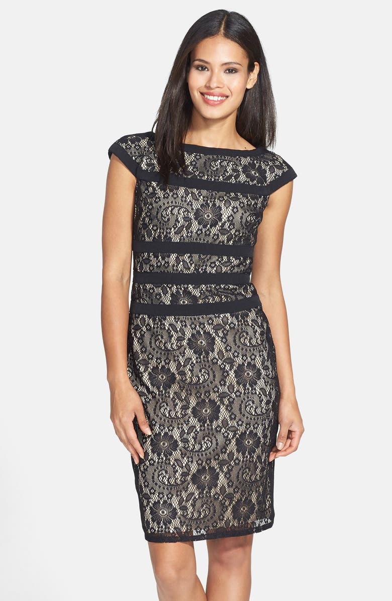 Adrianna Papell Lace Sheath Dress, Main, color,