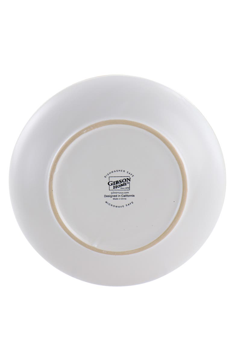 Gibson Home Rockaway 12 Piece Stoneware Dinnerware Set, Alternate, color, White