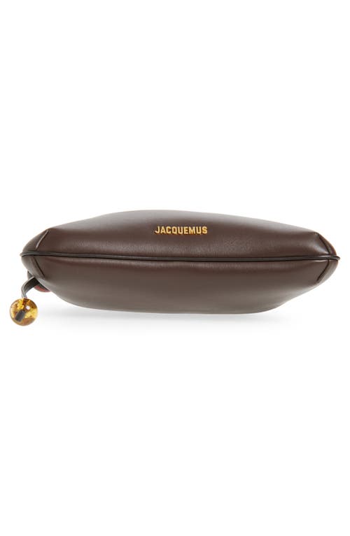 Jacquemus Womens Le Bisou Perle Leather Shoulder Bag Medium Brown In Brown