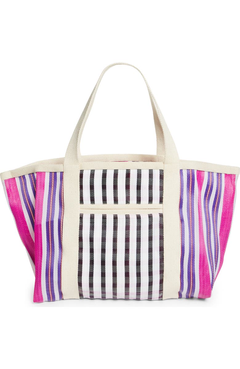 Isabel Marant Darwen Logo Stripe Nylon Tote, Alternate, color,