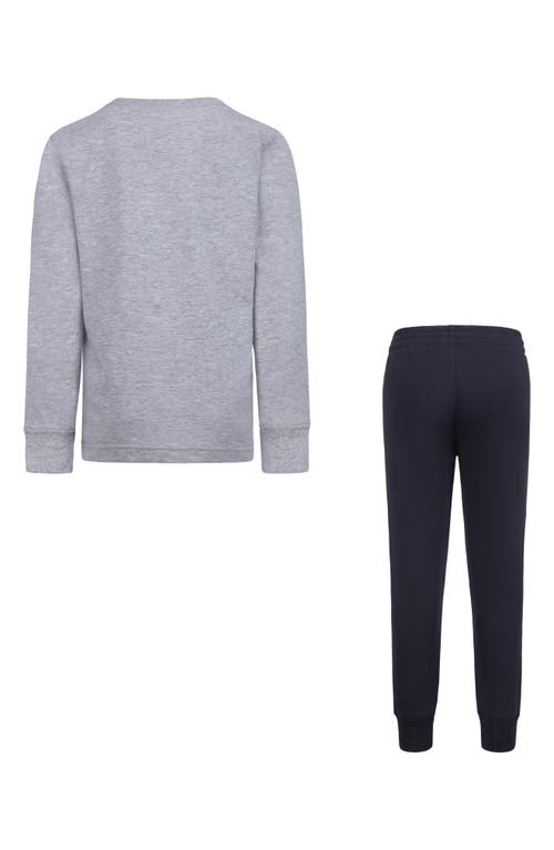 Nike Kids' Long Sleeve Tee & Fleece Joggers Set In Black