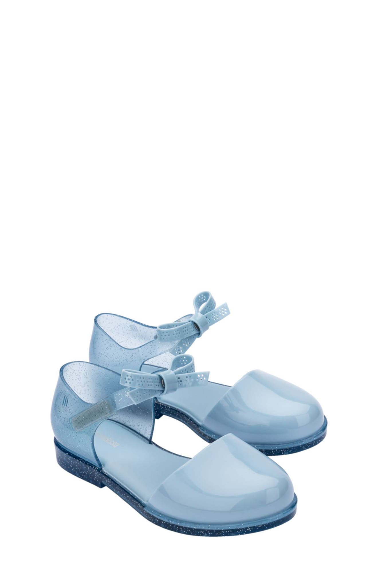 Mini Melissa Kids' Amy Ankle Strap Flat, Main, color, Blue