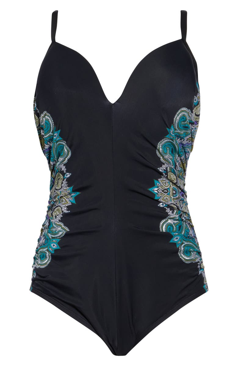 Miraclesuit<sup>®</sup> Precioso Temptation One-Piece Swimsuit, Alternate, color, Black Multi