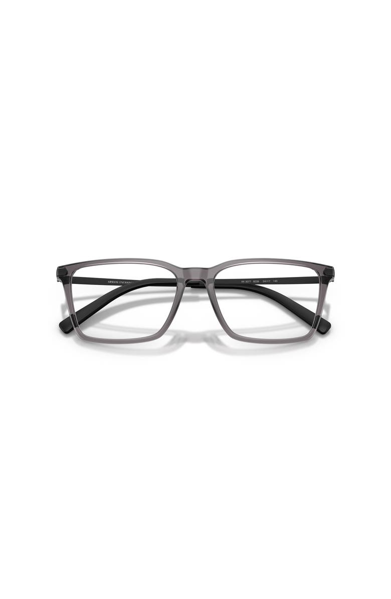 Armani Exchange 54mm Rectangle optical glasses, Alternate, color, Grey