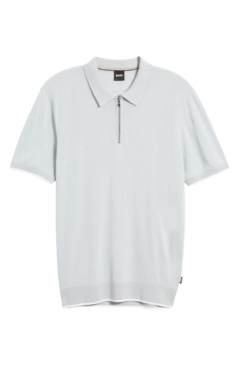 BOSS Ganzo Linen & Viscose Sweater Polo, Alternate, color, 