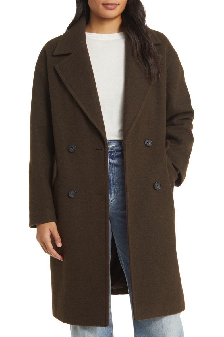 Double Breasted Coat, Alternate, color, ESPRESSO