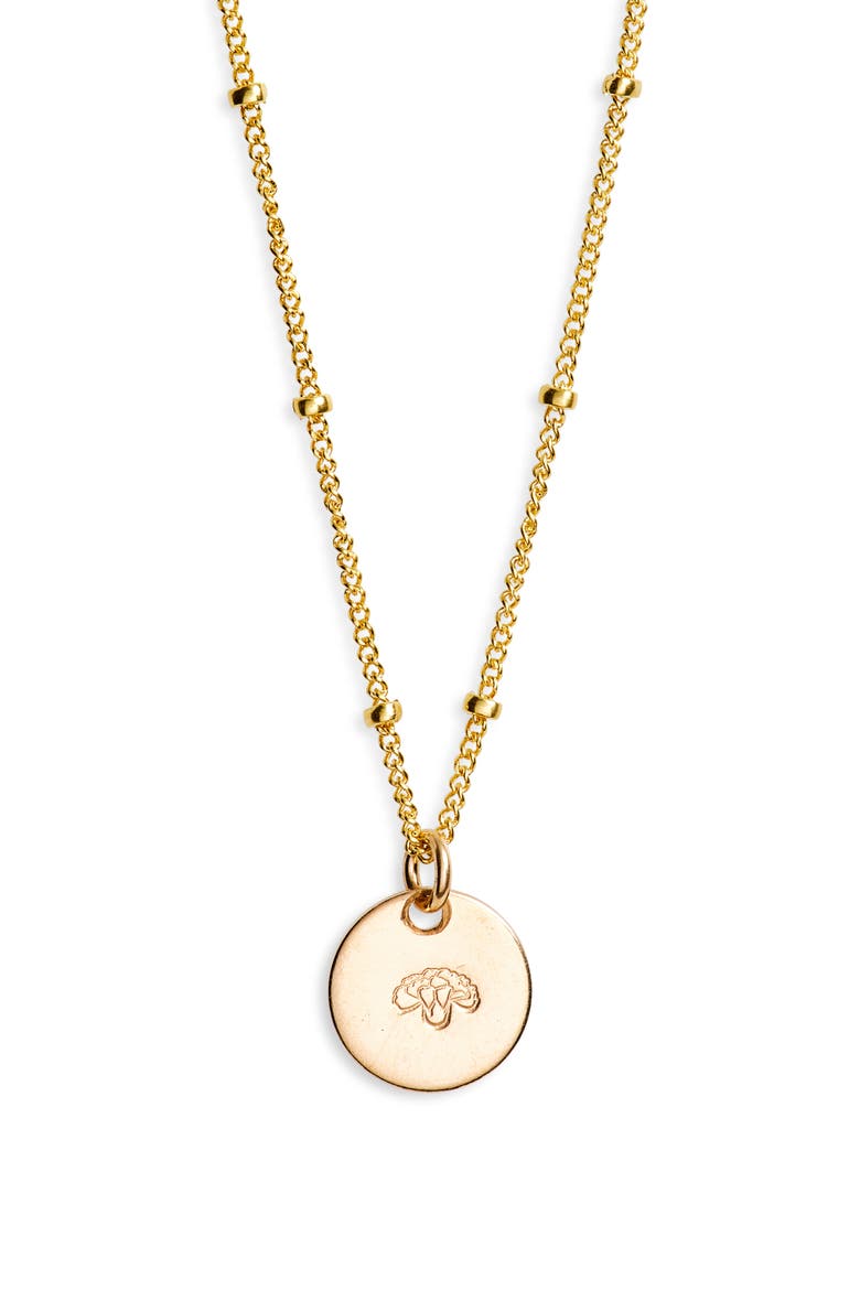 Petite Birth Flower Necklace, Main, color, GOLD FILL
