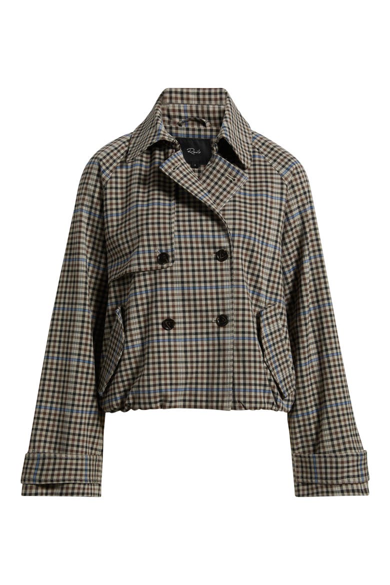 Rails Jett Check Crop Trench Coat (Women) | Nordstromrack