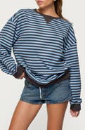 EDIKTED Onda Stripe Oversize Sweatshirt