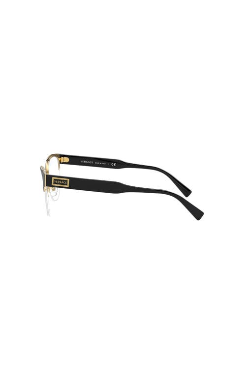 Versace 53mm Cat Eye Optical Glasses In Black