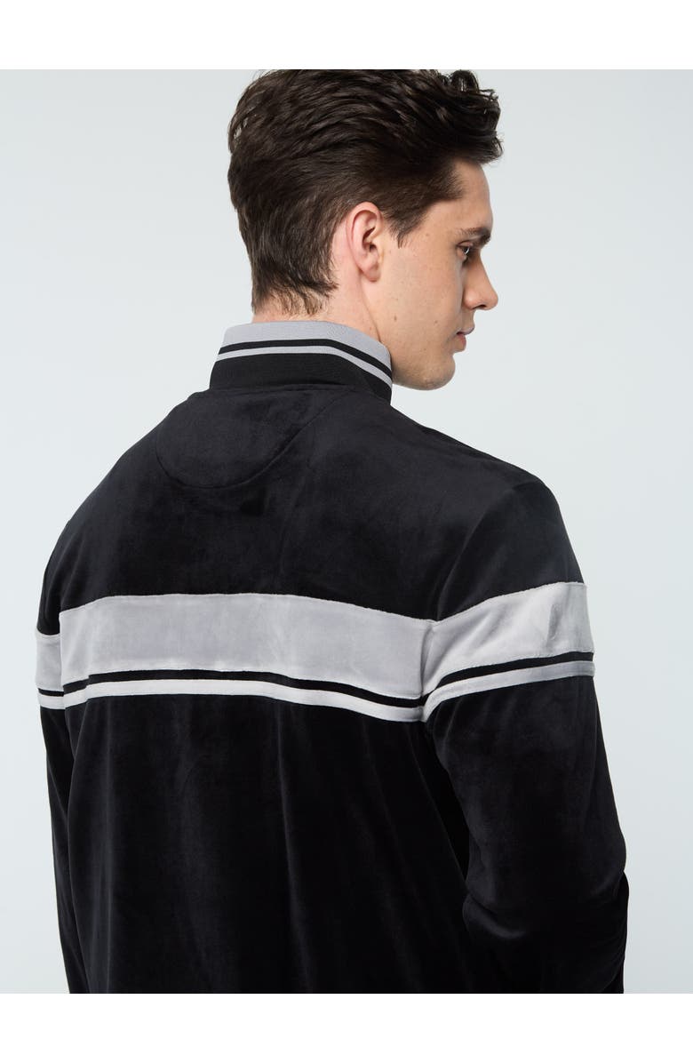 Sergio Tacchini Damarindo Velour Track Jacket, Alternate, color, Black Beauty