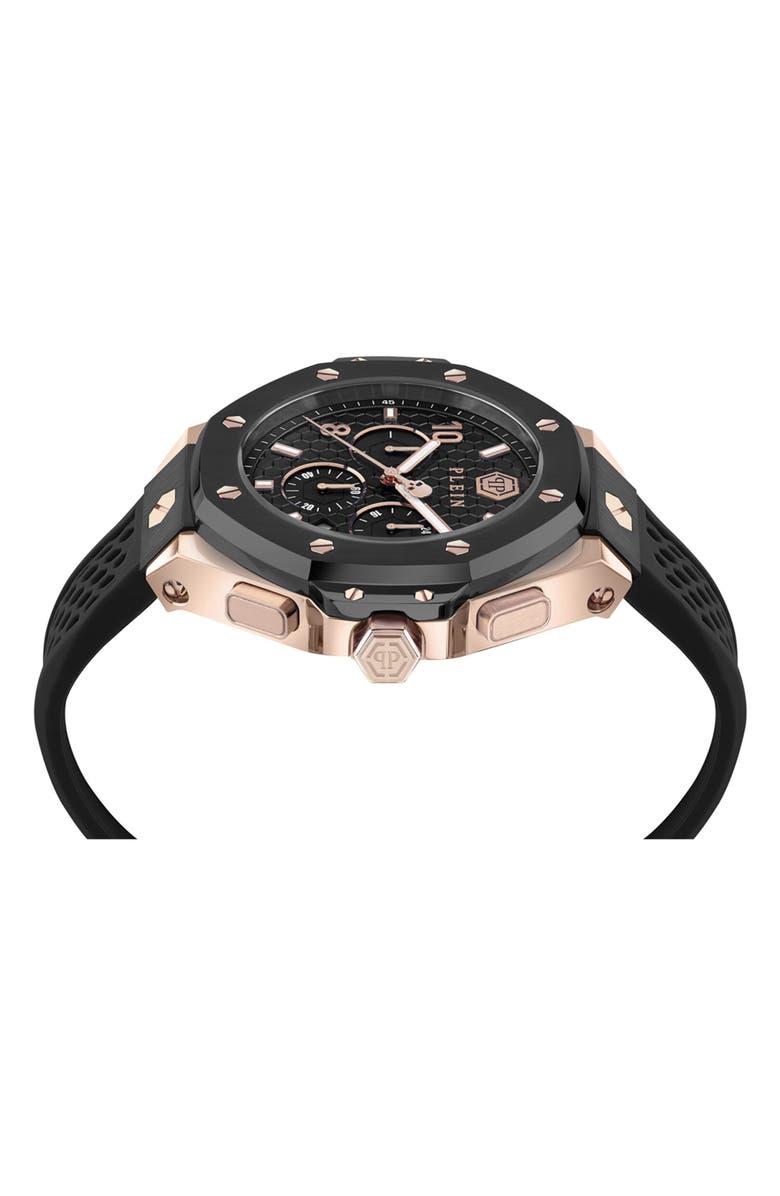 PHILIPP PLEIN Chronograph Royal Quartz Silicone Strap Watch, 46mm, Alternate, color, Two Tone