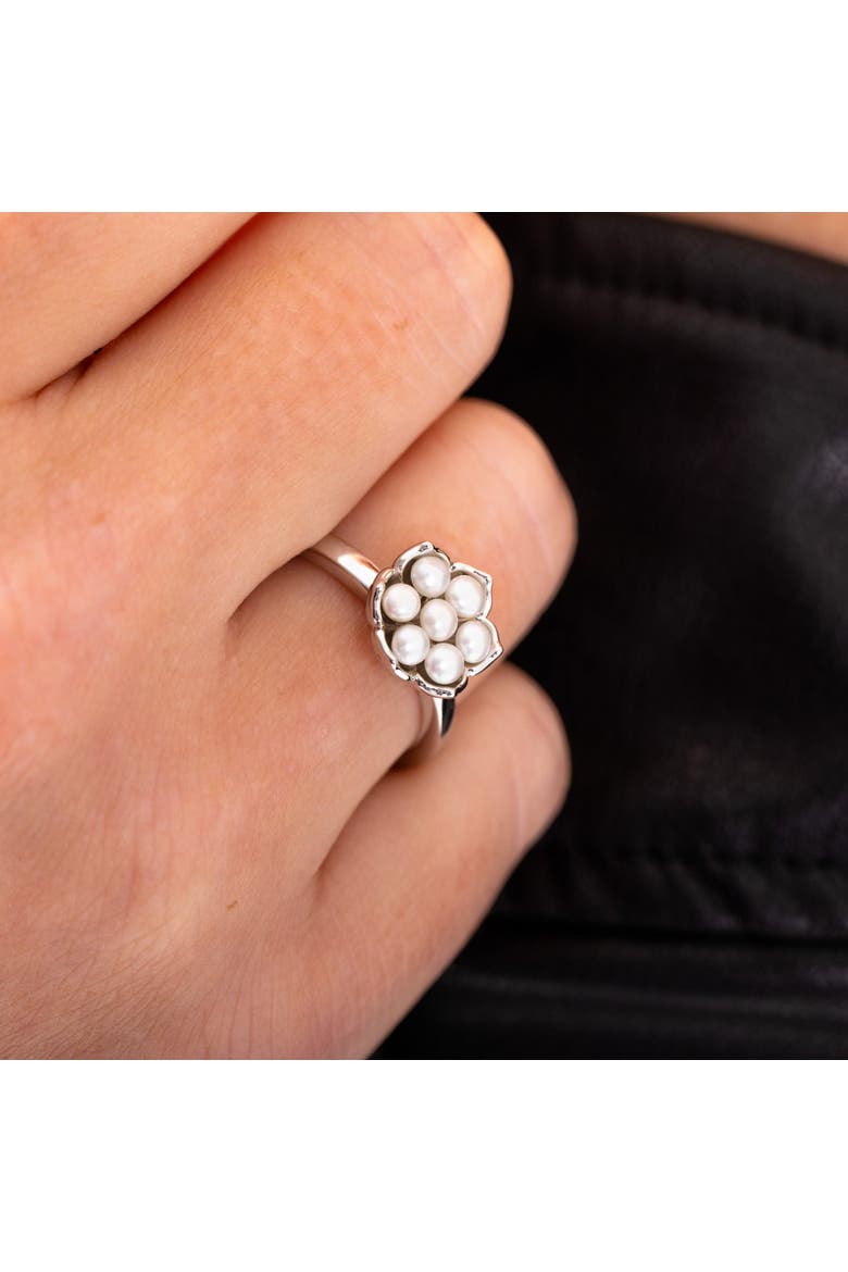 Royal Pearl Flower Ring, Alternate, color, Sterling Silver
