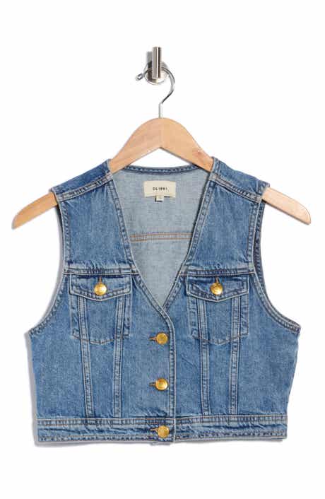 Crop Denim Vest