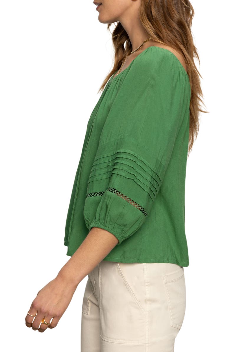 Sanctuary Beach To Bar Lace Inset Top, Alternate, color, Palm