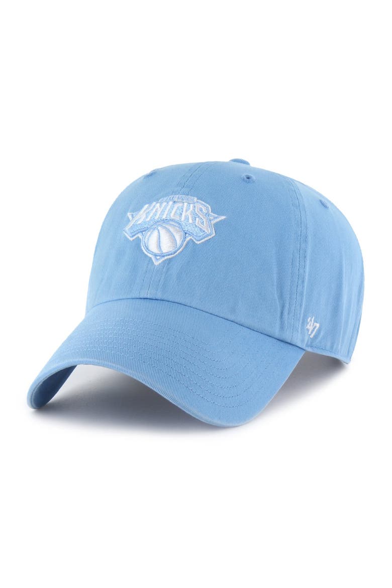 Men's '47  Light Blue New York Knicks Clean Up Adjustable Hat, Main, color, Light Blue