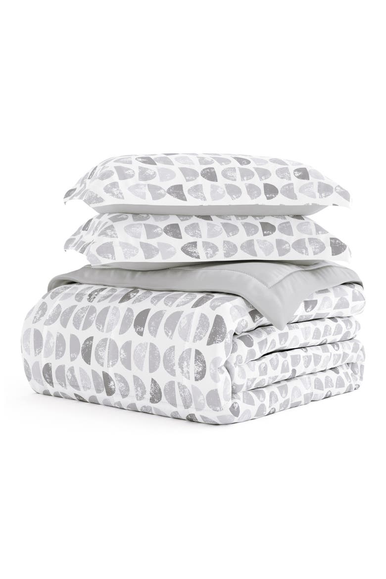 Premium Down Alternative Reversible Comforter Set, Main, color, LIGHT GRAY