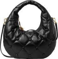 Tory Burch Bunny Knot Leather Crescent Bag