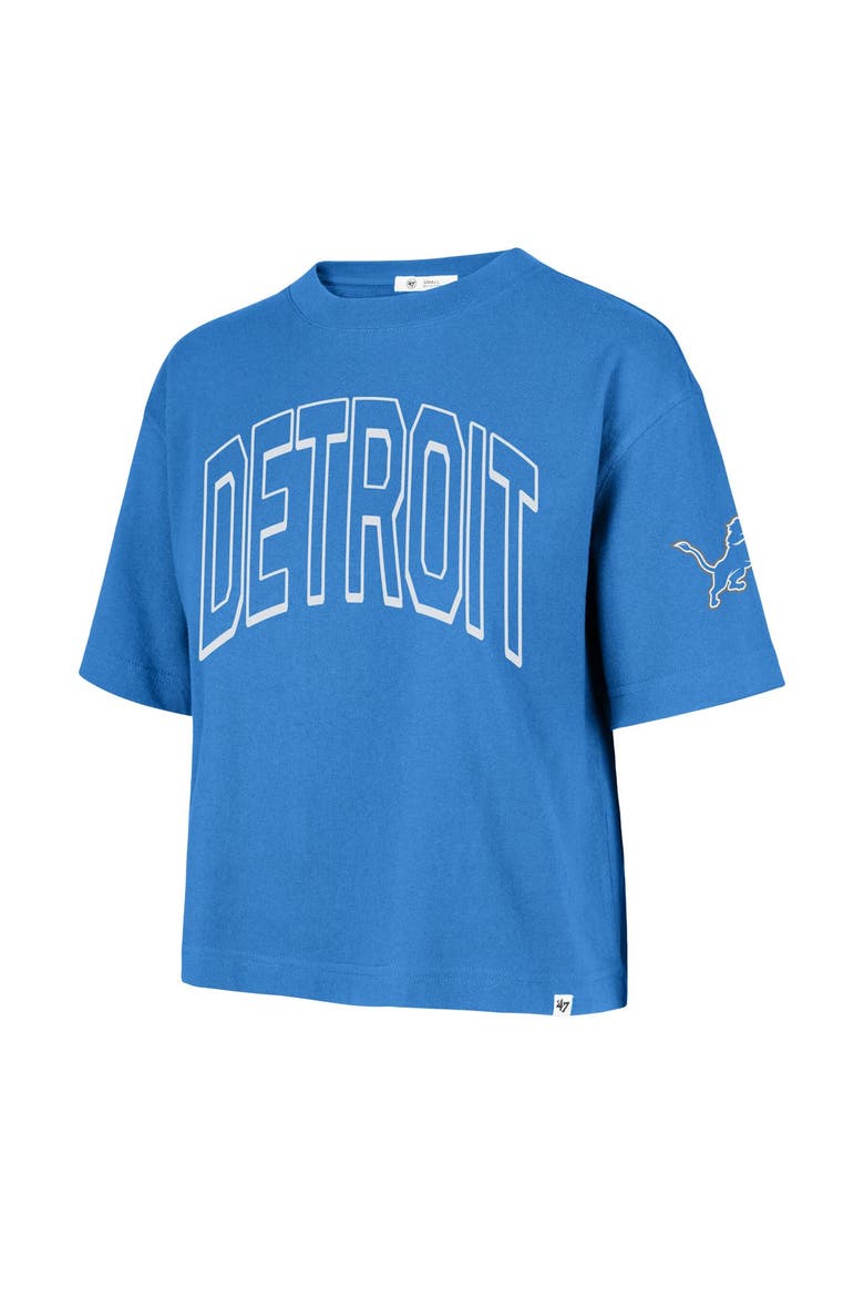 Women's '47 Blue Detroit Lions Call Out Reed City T-Shirt, Alternate, color, Blue