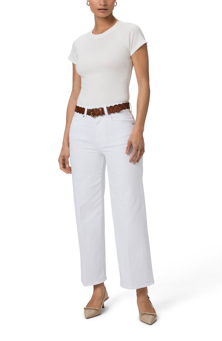 PAIGE Sasha High Waist Ankle Wide Leg Jeans, Alternate, color, Crisp White
