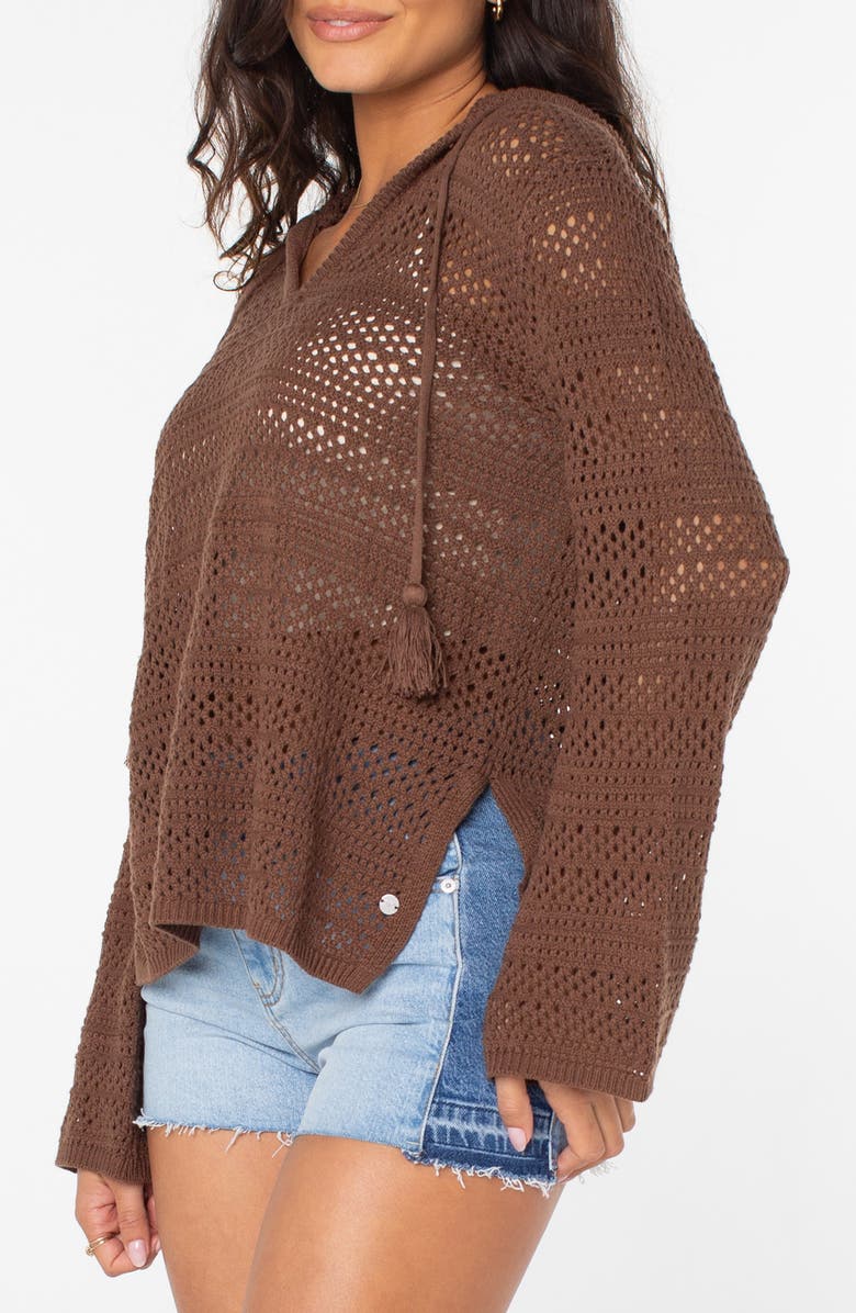 Roxy Hippie Love Open Stitch Hoodie, Alternate, color, Tiramisu Sol