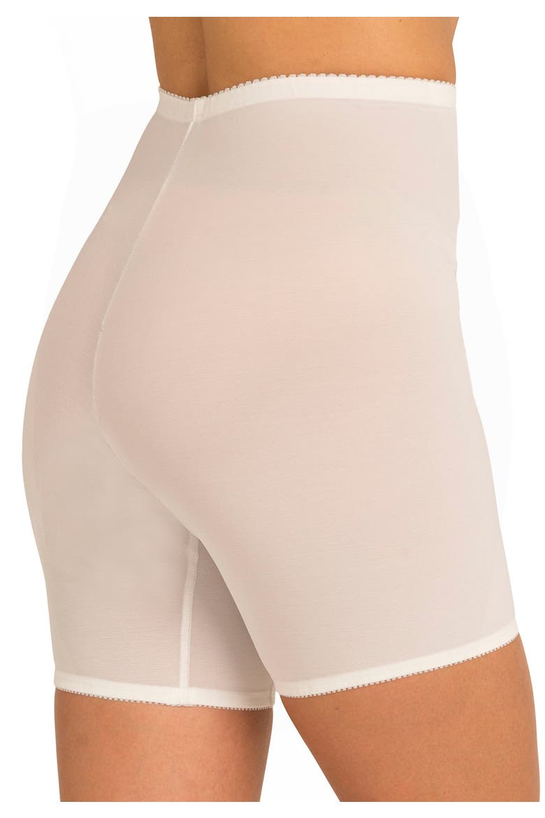 High-Waist Power Mesh Long Leg Shaper, Alternate, color, BLACK
