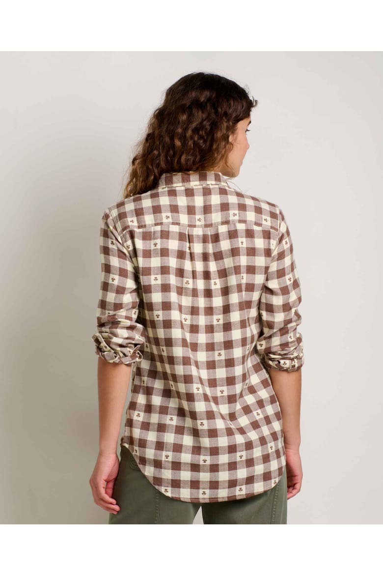 Re-Form Flannel Long Sleeve Shirt, Alternate, color, Chestnut Dobby