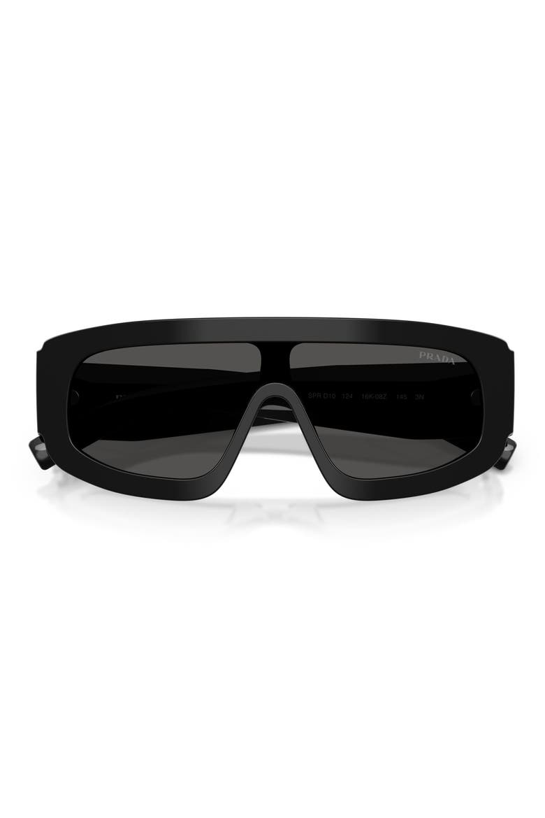 124mm Oversize Irregular Sunglasses, Alternate, color, BLACK / DARK GREY