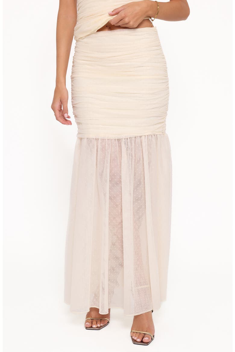 Susan Mesh Drop Waist Maxi Skirt, Main, color, YELLOW