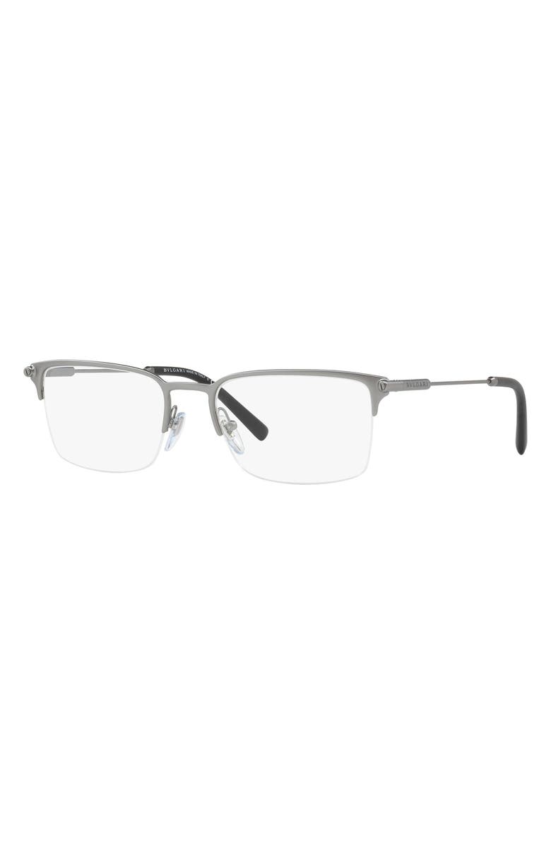 BVLGARI 54mm Semi Rimless Optical Glasses, Alternate, color, 