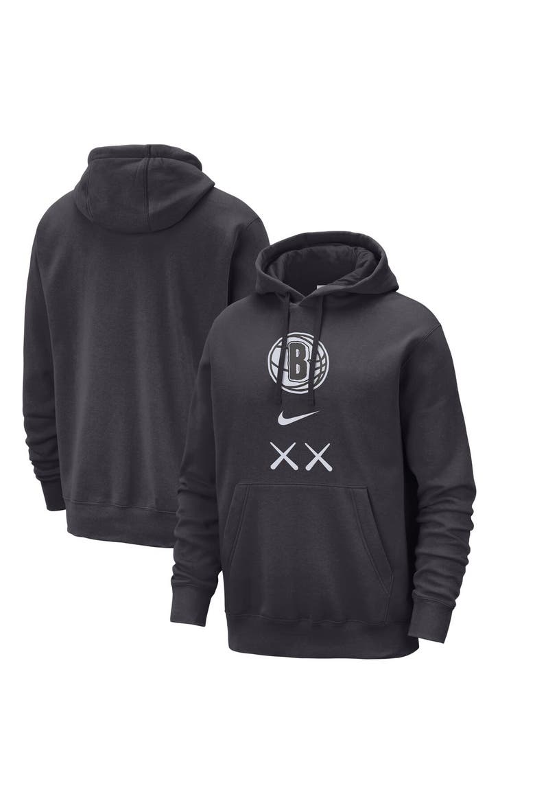 Men's Nike Charcoal Brooklyn Nets 2023/24 City Edition Essential Club Pullover Hoodie, Main, color, Charcoal