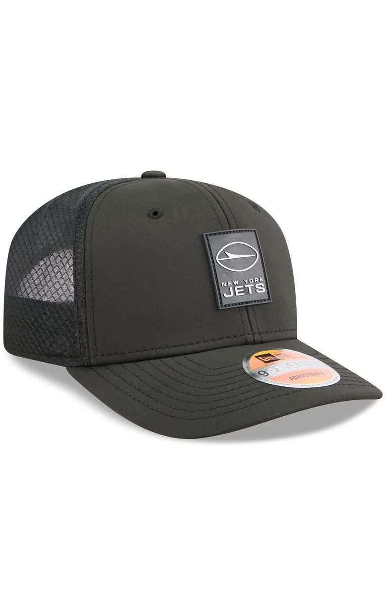 New Era Men
s New Era Black New York Jets 2025 Sideline 9SEVENTY Trucker Adjustable Hat, Alternate, color, Black