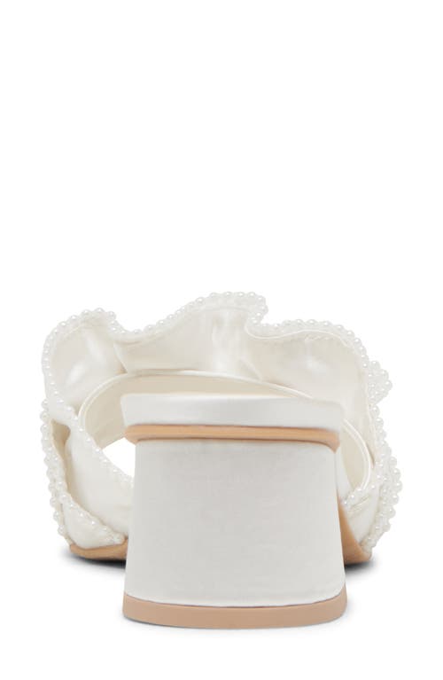 Dolce Vita Bardot Slide Sandal In Ivory Pearls