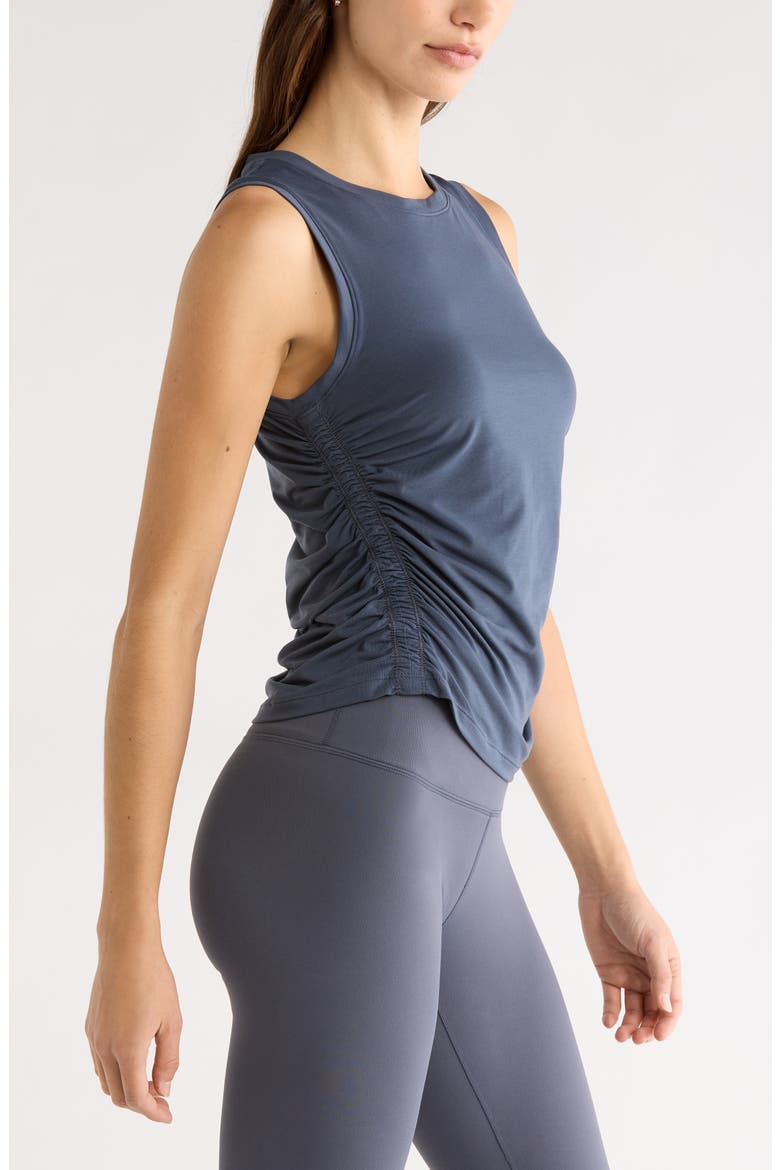 Breathe Ruched Tank, Alternate, color, NAVY ARMADA